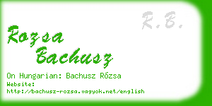 rozsa bachusz business card